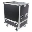 ProX X-RCF-HDL10AX2W convient pour 2 haut-parleurs Line Array RCF HDL 10-A Flight Case avec roues de 4 pouces