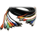 Hosa Technology Cra-802 Eight Channel Male Rca To Male Rca Snake Cable - 66 2 M - Red One Music