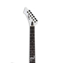 ESP LTD JAMES HETFIELD SIGNATURE SNAKEBYTE Guitare électrique pour gaucher avec Humbuckers EMG avec étui - Blanc Neige