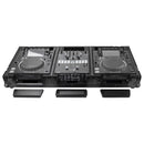 Odyssey FZ10CDJWXDBL Black Extra Deep 10″ Format DJ Mixer and Two Large Format Media Players Coffin Flight Case