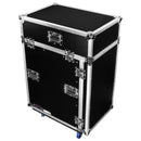 Odyssey FZ1416W - 14U Top Slanted 16U Vertical Pro Combo Rack with Casters