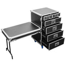 Odyssey FZWB6WDLX - Flight-case de luxe à six tiroirs avec roulettes et table d'appoint