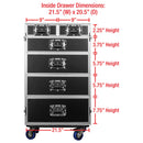 Odyssey FZWB6WDLX - Flight-case de luxe à six tiroirs avec roulettes et table d'appoint
