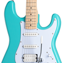 Kramer KF21TLCT Focus VT-211S Guitare électrique avec micros Kramer Alnico - Bleu sarcelle