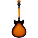 Ibanez Artstar AS113 Guitare électrique semi-creuse avec micros Super 58 - Brown Sunburst