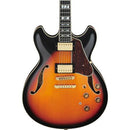 Ibanez Artstar AS113 Guitare électrique semi-creuse avec micros Super 58 - Brown Sunburst