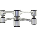 IsoAcoustics Aperta 200 Aluminum Acoustic Isolation Speaker Stand (Pair, Silver) - Red One Music