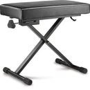 Hercules Kb200B Ez Height Adjustable Keyboard Bench - Red One Music