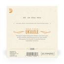 Cordes pour ukulélé en nylon noir baryton D'Addario EJ53B