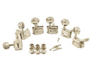 Kluson KDL-6B-NMDR L6 Tuner Set Oval Metal Button Safety Post Double Line - Nickel