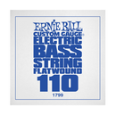 Ernie Ball 1799EB .110 Corde simple pour basse électrique à bobinage plat