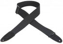 Levy MC8-BLK Cotton Guitar Strap w/ Suede Ends - Black
