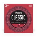 D'Addario EJ27N-3D Classic Nylon Guitar Strings, Normal Tension - 3 Sets