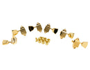 Kluson KVDW-3-GM Waffleback 3+3 Metal Keystone Tuner Set - Gold