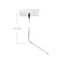 Audio-Technica ES933PMWML MicroLine Micro à condensateur suspendu avec module d'alimentation mural/plafond - Blanc