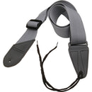 On-Stage GSA10GR Guitar Strap with Leather Ends - Gray