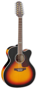 Takamine GJ72CE-BSB - Jumbo Acoustic Electric Guitar - Brown Sunburst