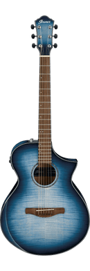 Ibanez AEWC400IBB - AEWC Comfort Body Single Cutaway avec préampli et accordeur Acoustic Electric - Indigo Blueburst High Gloss