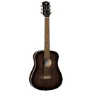 Luna SAFARIART Guitare de voyage acoustique vintage à 6 cordes en épicéa - Brownburst vintage en détresse