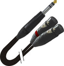 ProX XC-SYXF03 3 Ft. High Performance Y Cable 1/4" TRS-M Stereo to Dual XLR-F