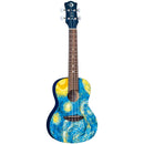 Ukulélé de concert Luna CONCERT Maple Top Starry Night avec housse