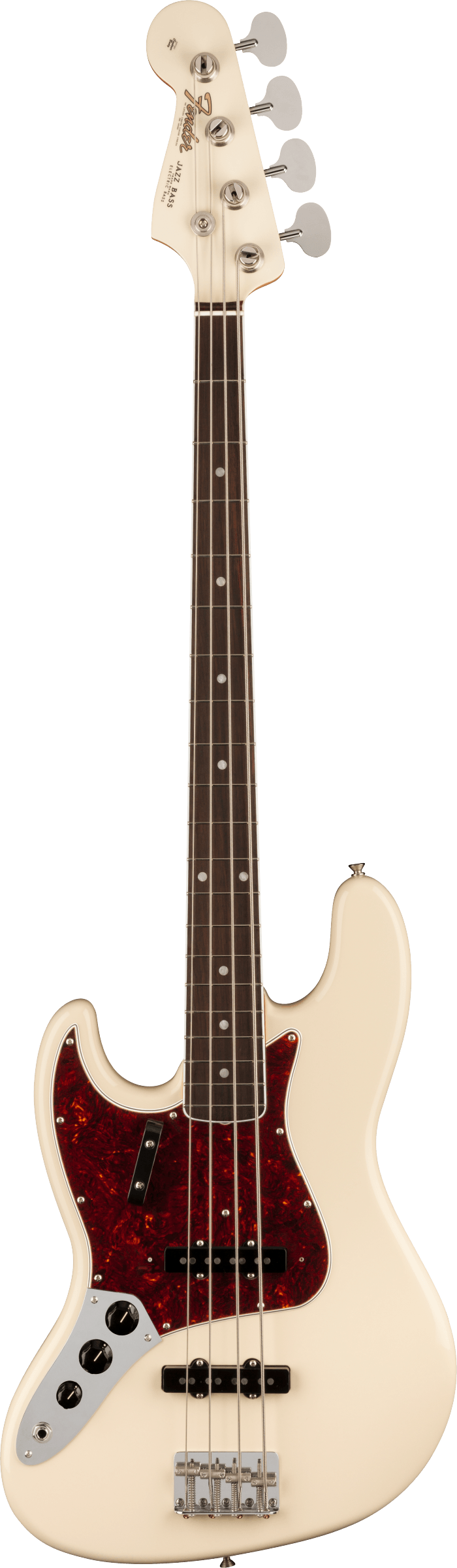 Fender AMERICAN VINTAGE II 1966 JAZZ BASS Left Handed Electric Bass Guitar (Olympic White)