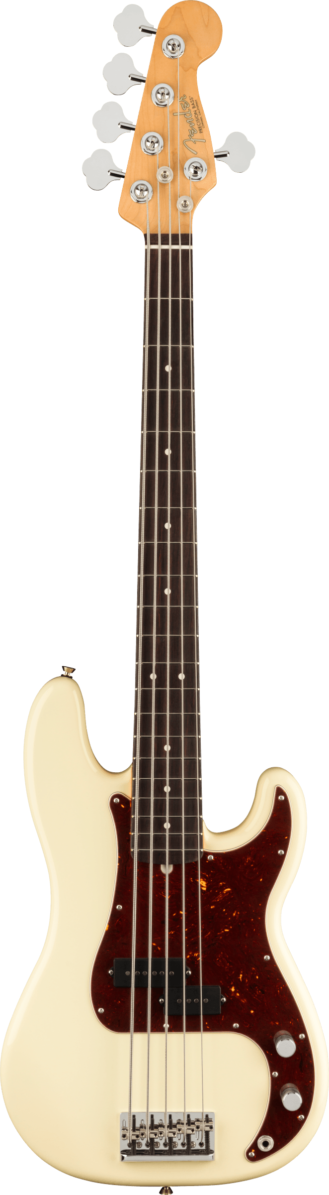 Fender AMERICAN PROFESSIONAL II PRECISION BASS V 5 String Electric Bass Guitar (Olympic White)