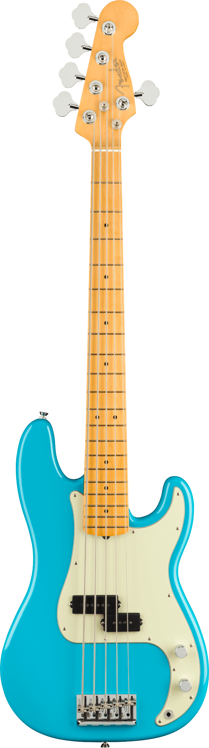 Fender AMERICAN PROFESSIONAL II PRECISION BASS V 5 String Electric Bass Guitar (Miami Blue)