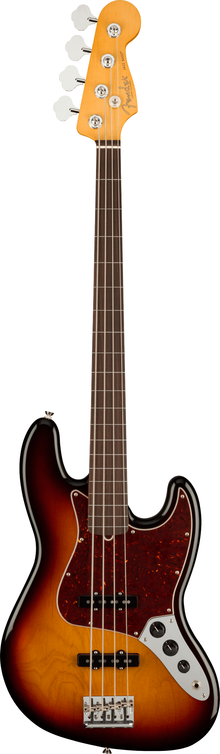Fender AMERICAN PROFESSIONAL II JAZZ BASS Fretless Electric Bass Guitar (3-Color Sunburst)