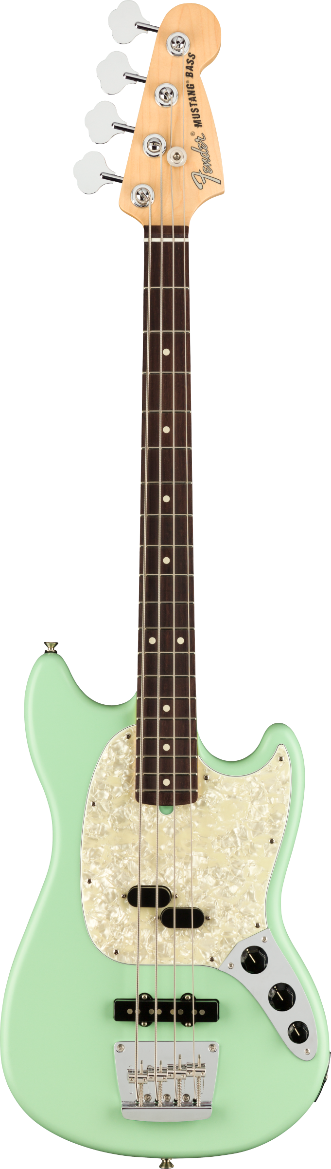 Fender AMERICAN PERFORMER MUSTANG BASS Electric Bass Guitar (Satin Surf Green)