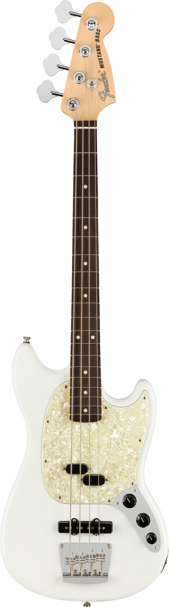 Fender AMERICAN PERFORMER MUSTANG BASS Electric Bass Guitar (Arctic White)