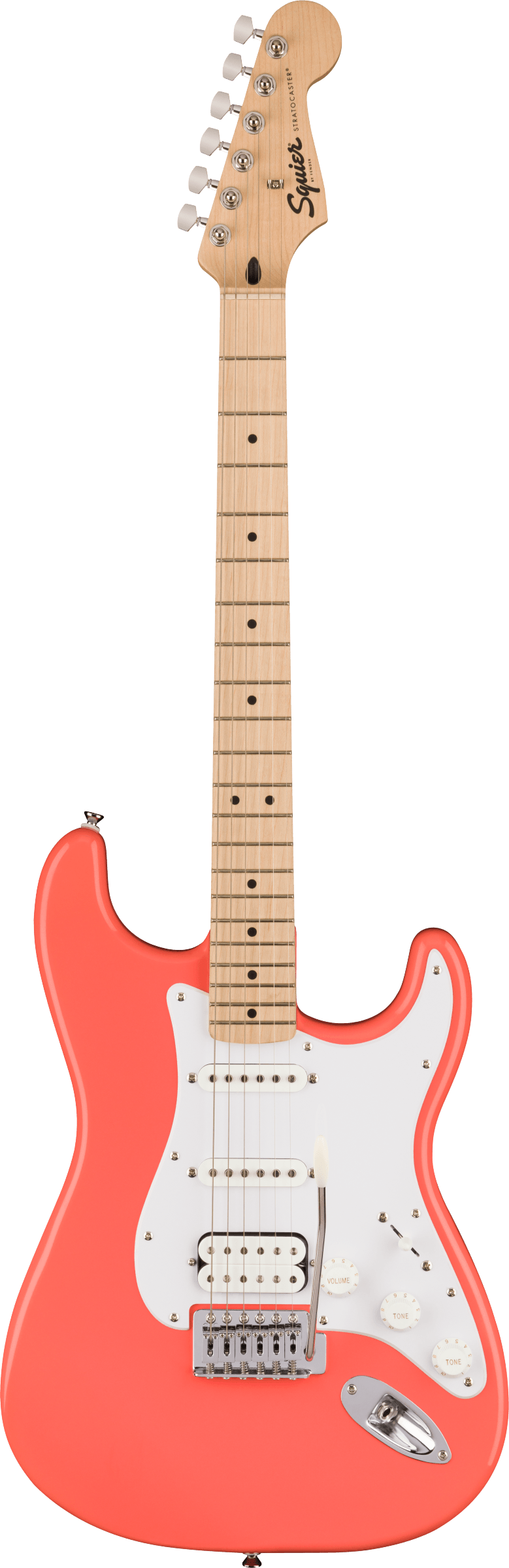 Fender SQUIER SONIC STRATOCASTER HSS Electric Guitar (Tahitian Coral)