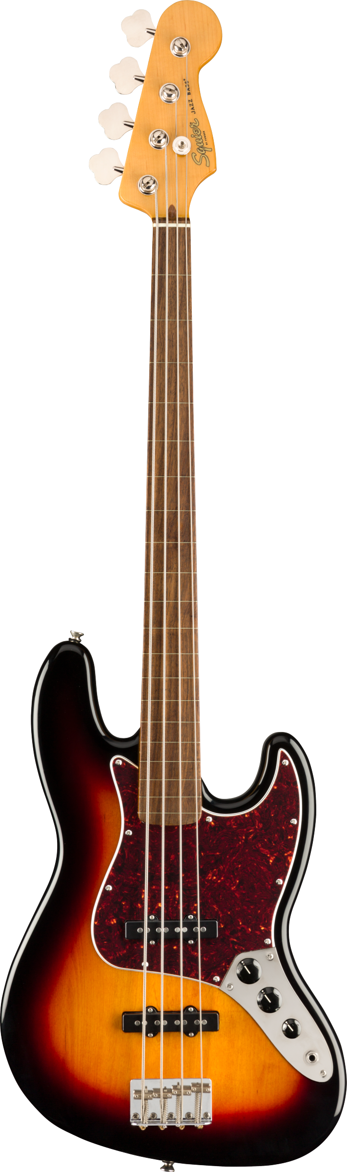Fender SQUIER CLASSIC VIBE '60S JAZZ BASS Fretless Electric Bass Guitar (3-Color Sunburst)