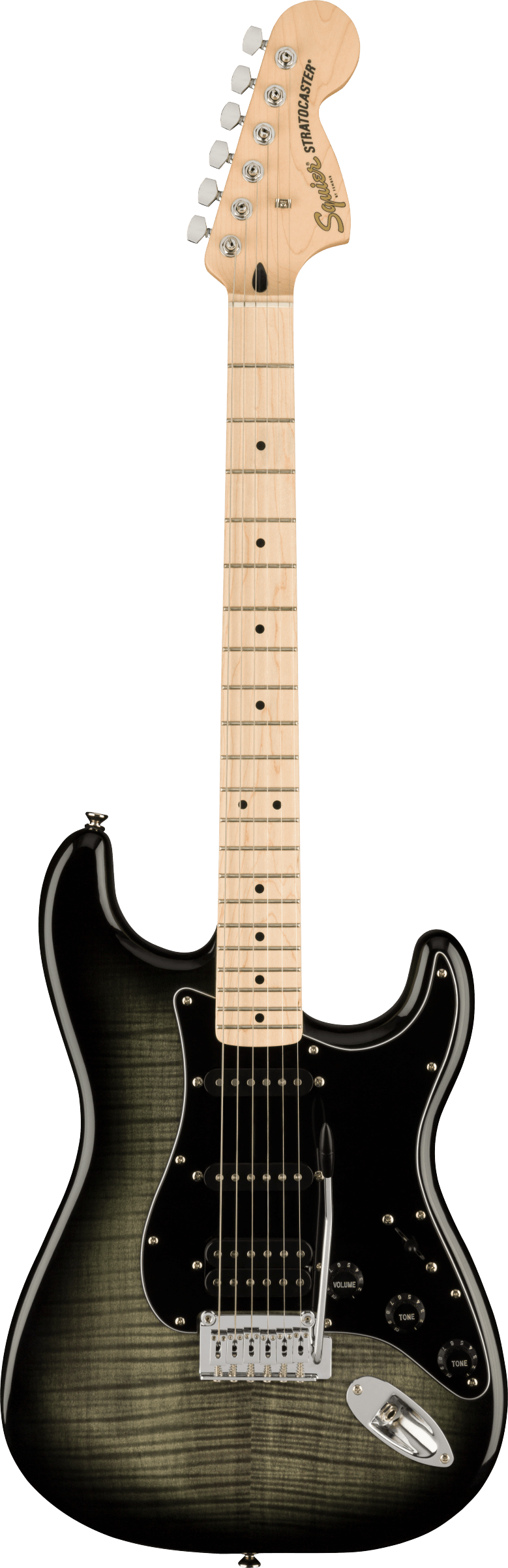 Fender SQUIER AFFINITY SERIES STRATOCASTER FMT HSS Electric Guitar (Black Burst)