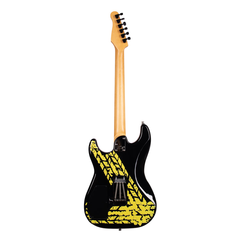 Godin Guitars DERRY GREHAN TREAD 1 Signature Electric Guitar (Black Custom Tread Graphics)