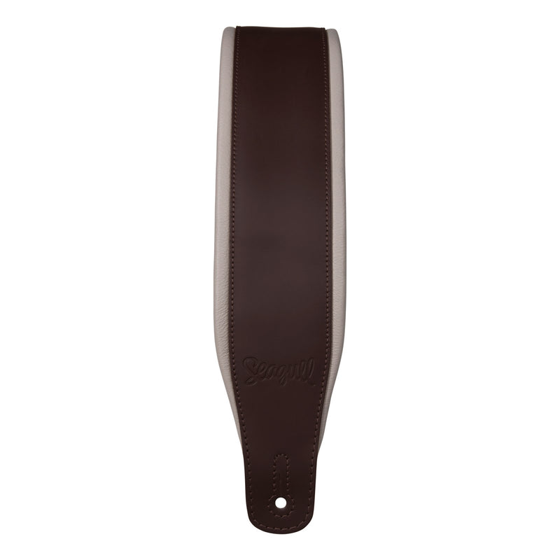 Seagull 051335 Leather Padded Guitar Strap (Two-Tone Brown/Cream)