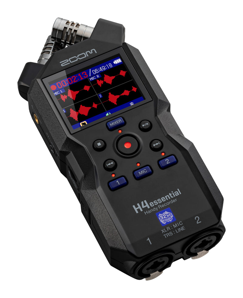 Zoom H4ESSENTIAL 4-Track 32-Bit Float Recorder With Built-In XY Mic System