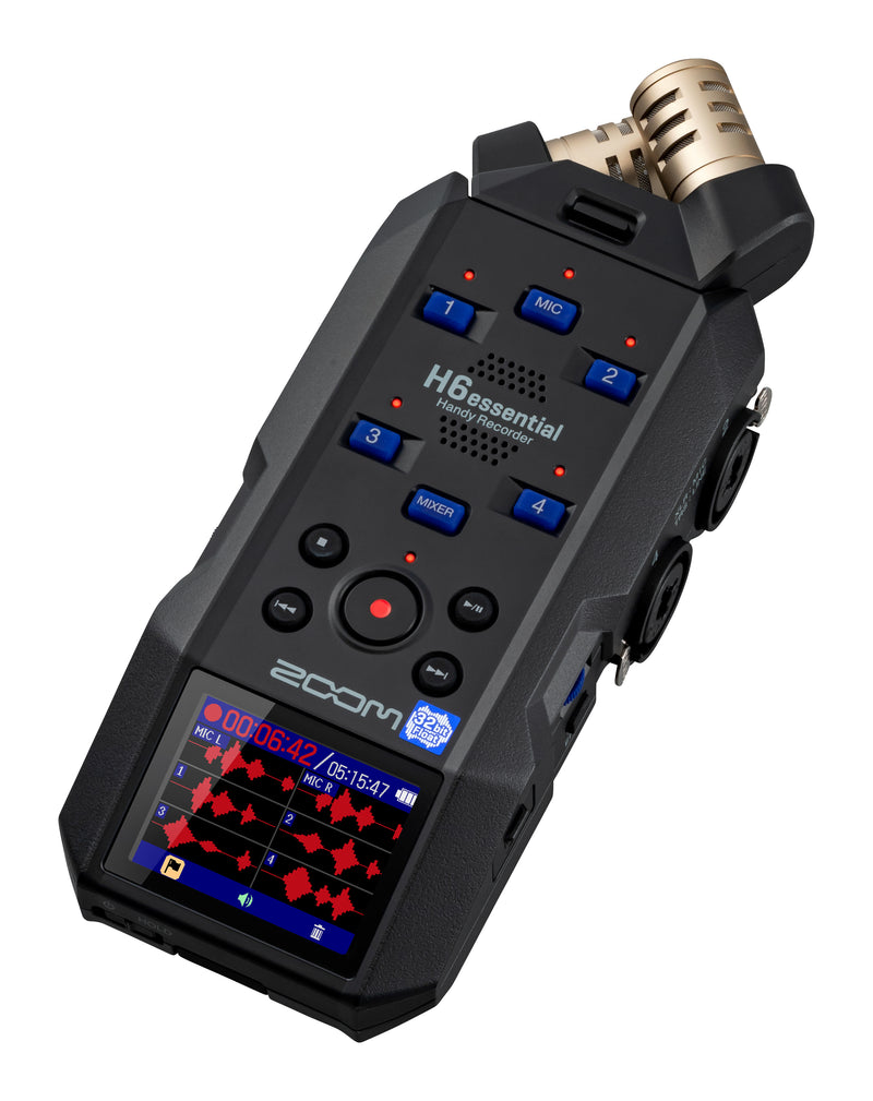 Zoom H6ESSENTIAL 6-Track 32-Bit Float Recording with 4 Mic/Line Inputs with XLR/TRS Combo Connectors