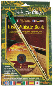 Waltons 08AWAL-1514 Irish Tin Whistle Triple (Whistle + Book + CD) - Key of D