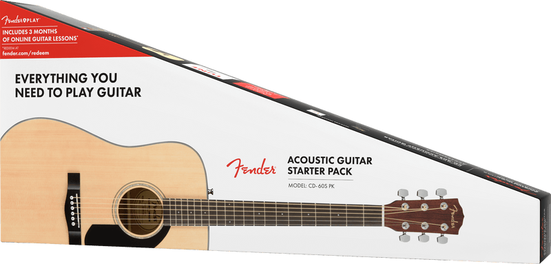 Fender CD-60S DREADNOUGHT PACK V2 Acoustic Guitar Pack (Natural)