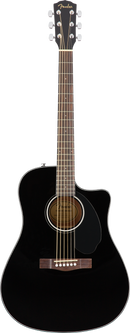 Fender CD-60SCE DREADNOUGHT Acoustic Electric Guitar (Black)