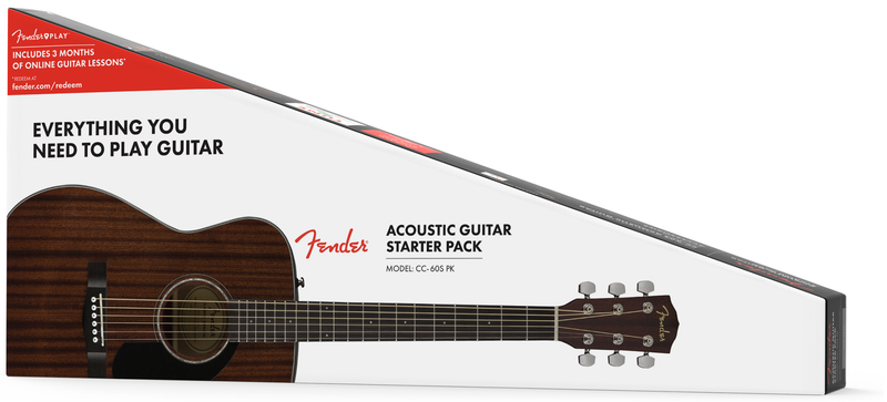 Fender CC-60S CONCERT PACK V2 Acoustic Guitar Pack (All-Mahogany)