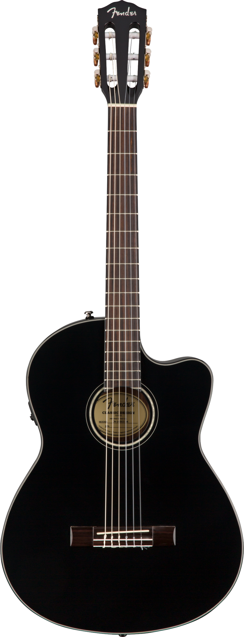 Fender CN-140SCE Acoustic Electric Guitar (Black)
