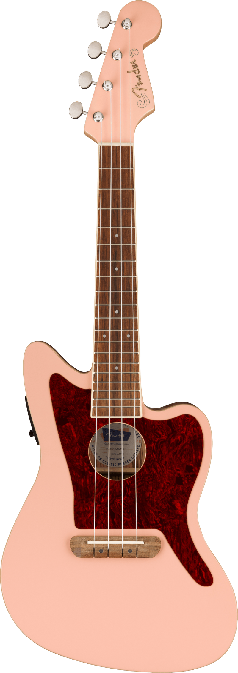 Fender FULLERTON JAZZMASTER UKE Electric Ukulele (Shell Pink)