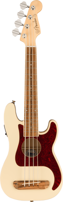 Fender FULLERTON PRECISION BASE UKE Electric Bass Ukulele (Olympic White)
