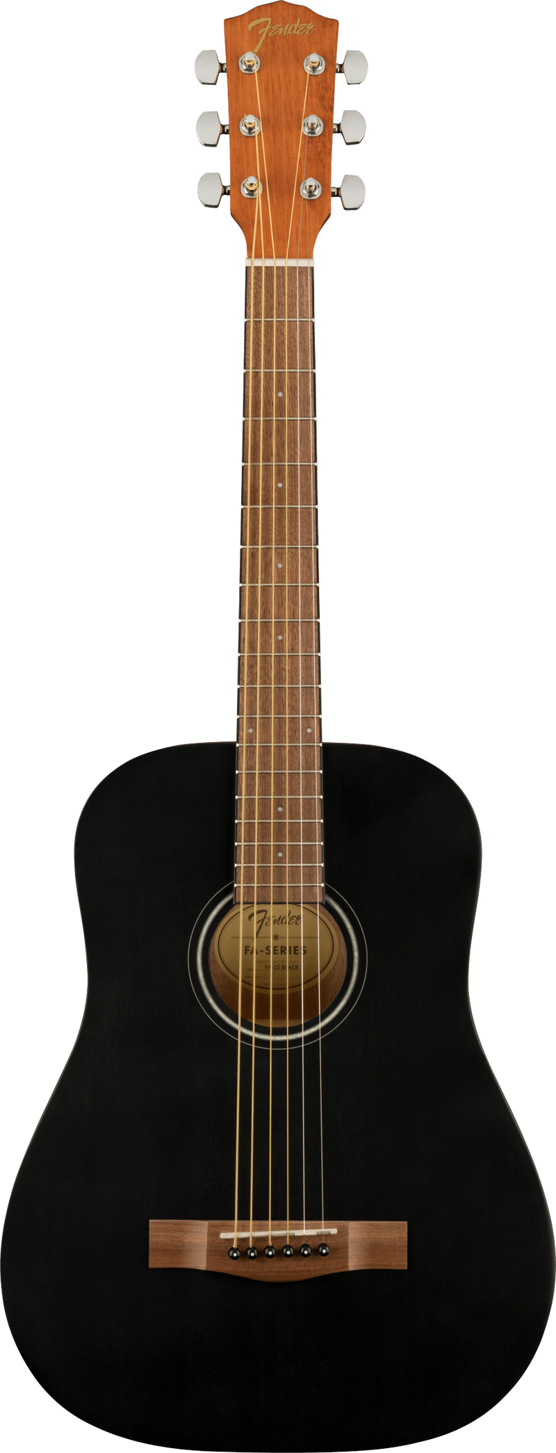 Fender FA-15 3/4 STEEL 3/4 Size Acoustic Guitar (Black)