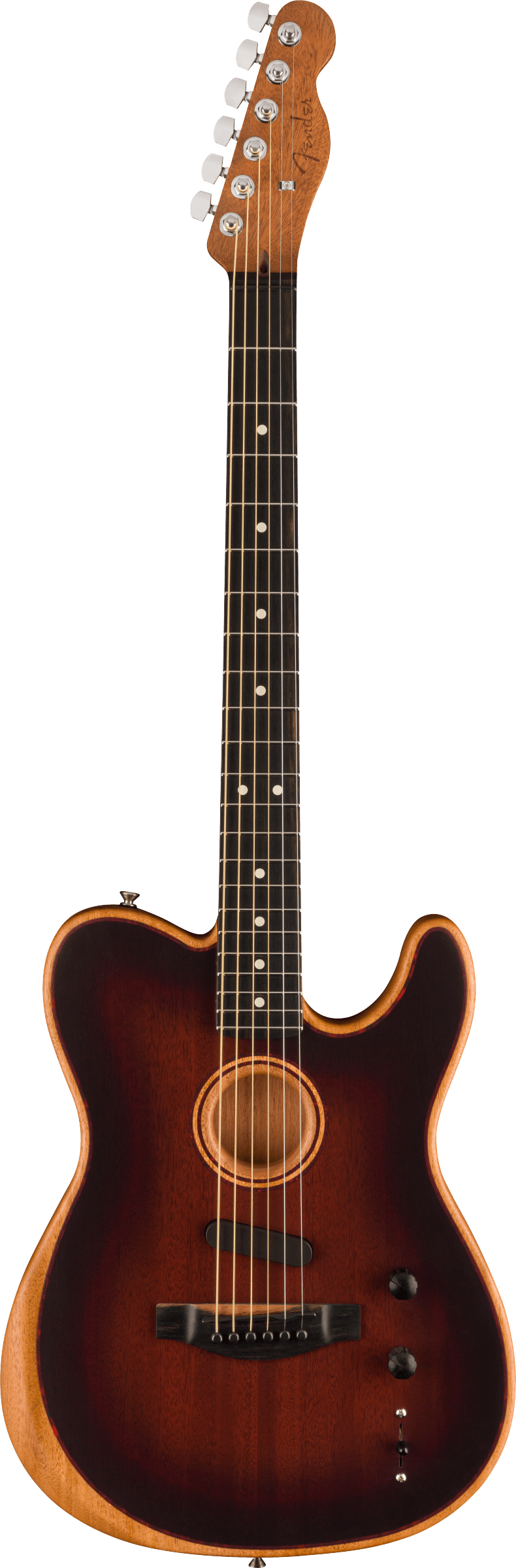 Fender AMERICAN ACOUSTASONIC TELECASTER ALL MAHOGANY Acoustic Electric Guitar (Bourbon Burst)