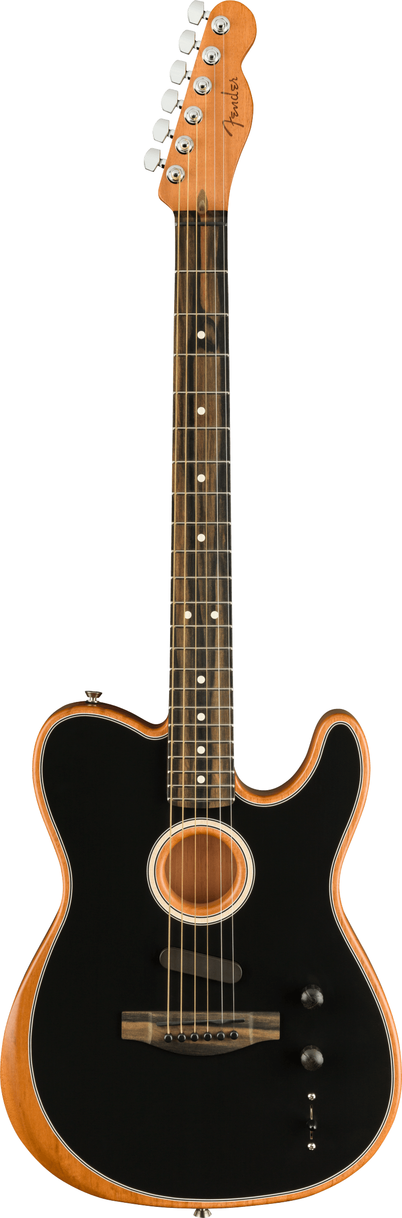 Fender AMERICAN ACOUSTASONIC TELECASTER Acoustic Electric Guitar (Black)