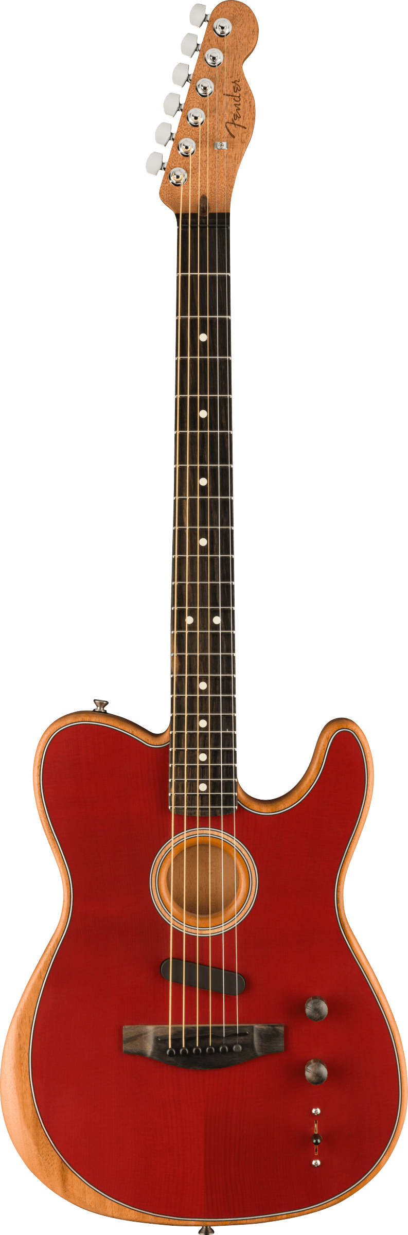 Fender AMERICAN ACOUSTASONIC TELECASTER Acoustic Electric Guitar (Crimson Red)