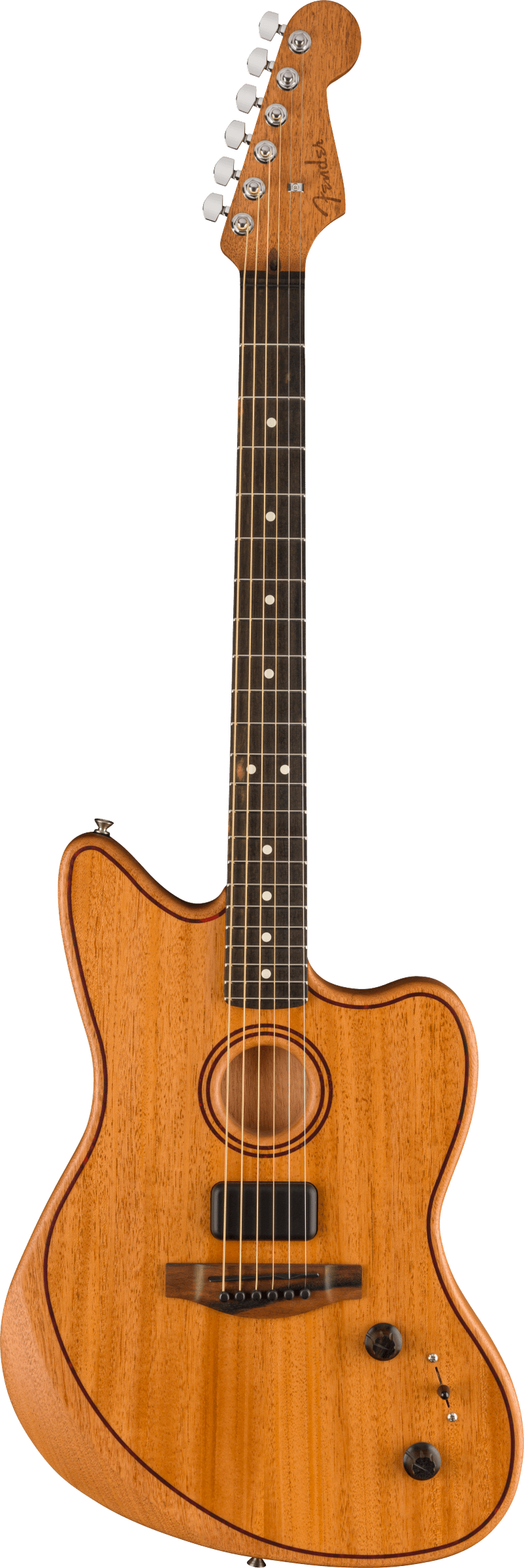 Fender AMERICAN ACOUSTASONIC JAZZMASTER ALL MAHOGANY Acoustic Electric Guitar (Natural)